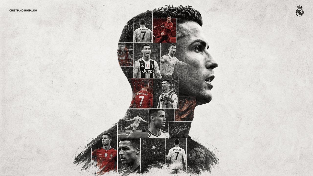 football collage portrait