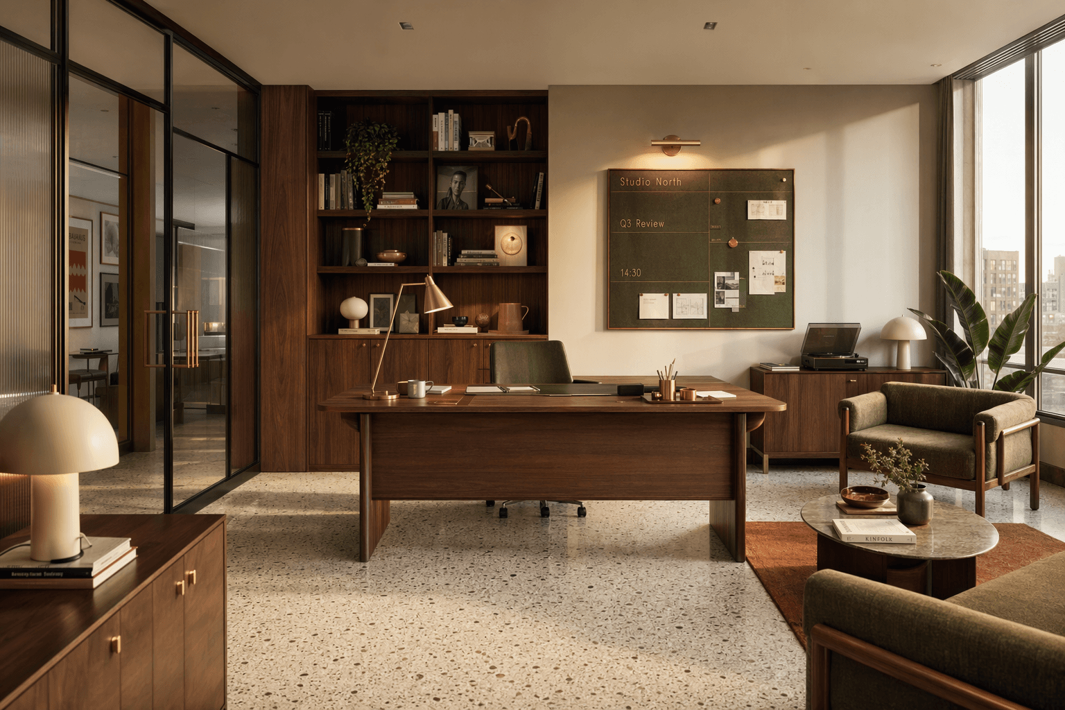 mid century modern office studio