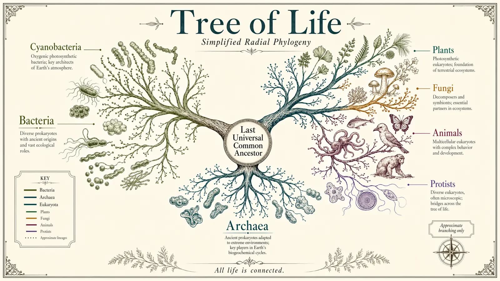 tree of life phylogeny poster